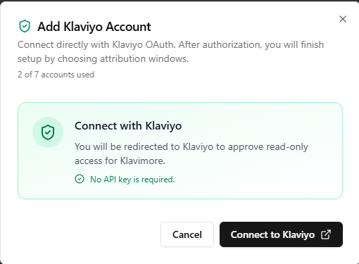 Connect to Klaviyo OAuth